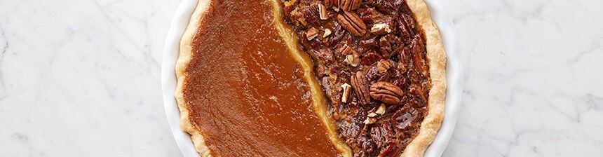 Pumpkin Pecan Split Pie Recipe