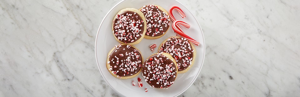 Peppermint Fudge Topped Cookies