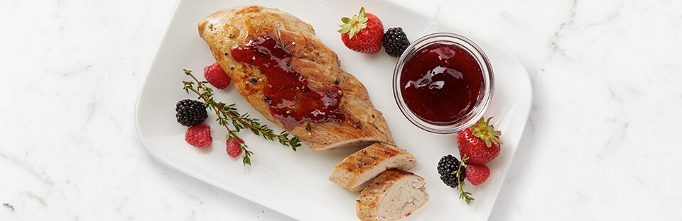 Pork TenPork Tenderloin with Triple Berry Sauce Recipe