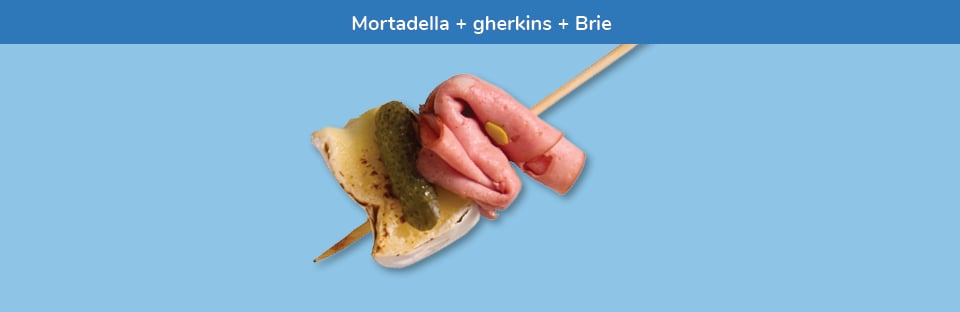 Mortadella + Gherkins + Brie