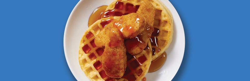 waffles with chicken fingers