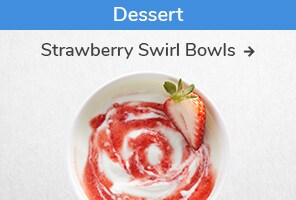 Dessert recipe. Strawberry Swirl Bowls