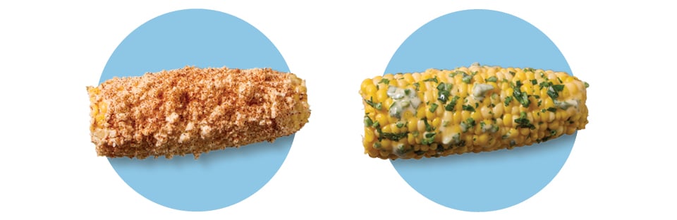 corn on the cob with toppings