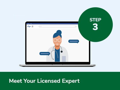 Step three. Meet Your Licensed Expert.