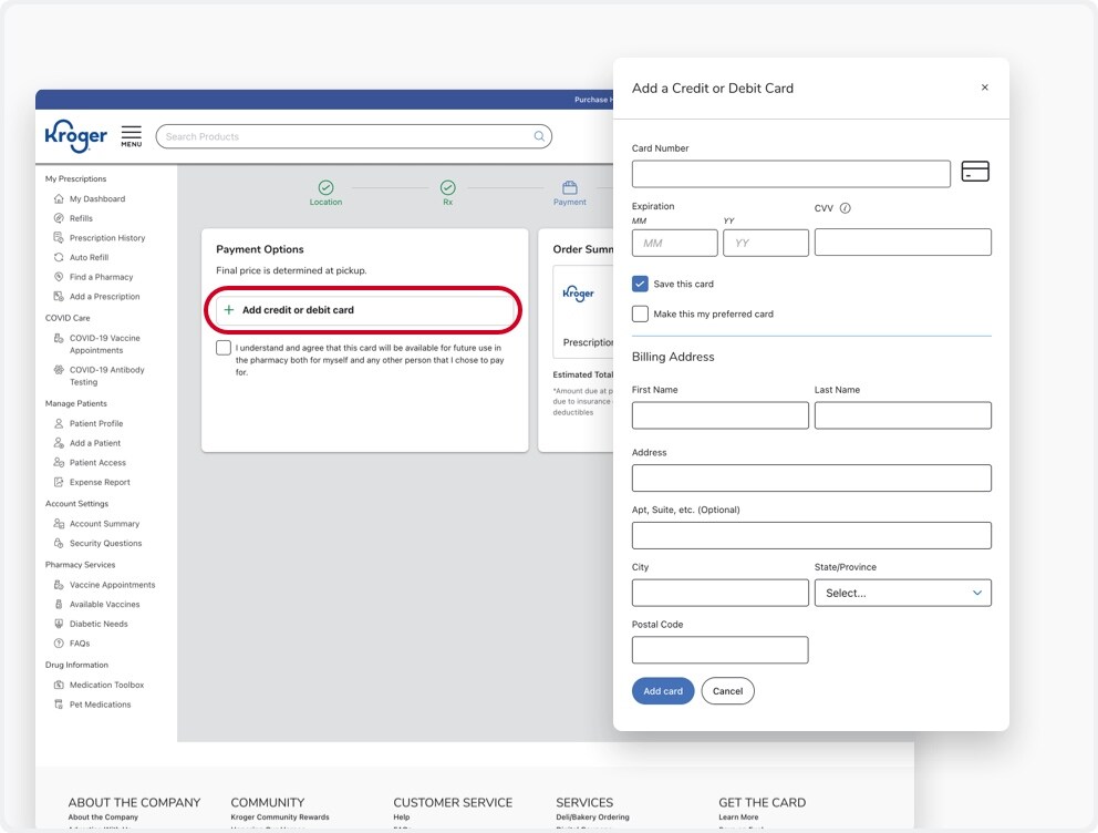 Step five. Add Payment Method. Step five. Add Payment Method.