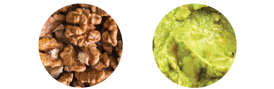 Walnuts and avocado